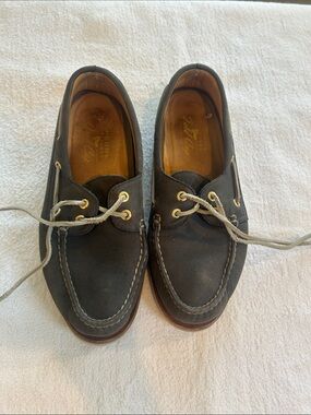 Sperry Men’s 8.5 Charcoal Suede 2-Eye Boat Shoes